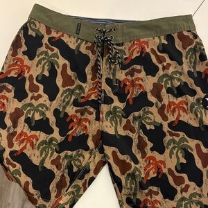 Hurley Camouflage Palm Tree Swim Shorts
